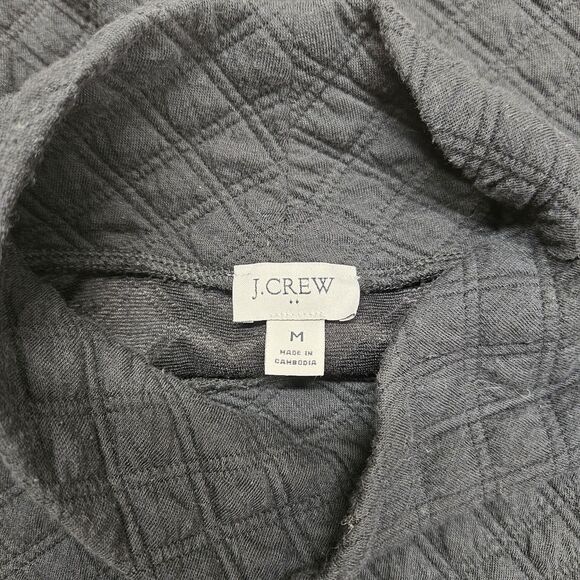 J. Crew Womens Black Quilted Turtleneck Sweater Medium - Picture 5 of 6
